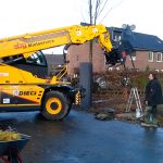 Stelen für die Wand an der Straße